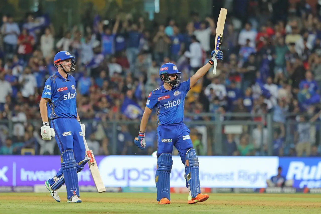 Cameron Green and Nehal Wadhera in action for MI [IPLT20]