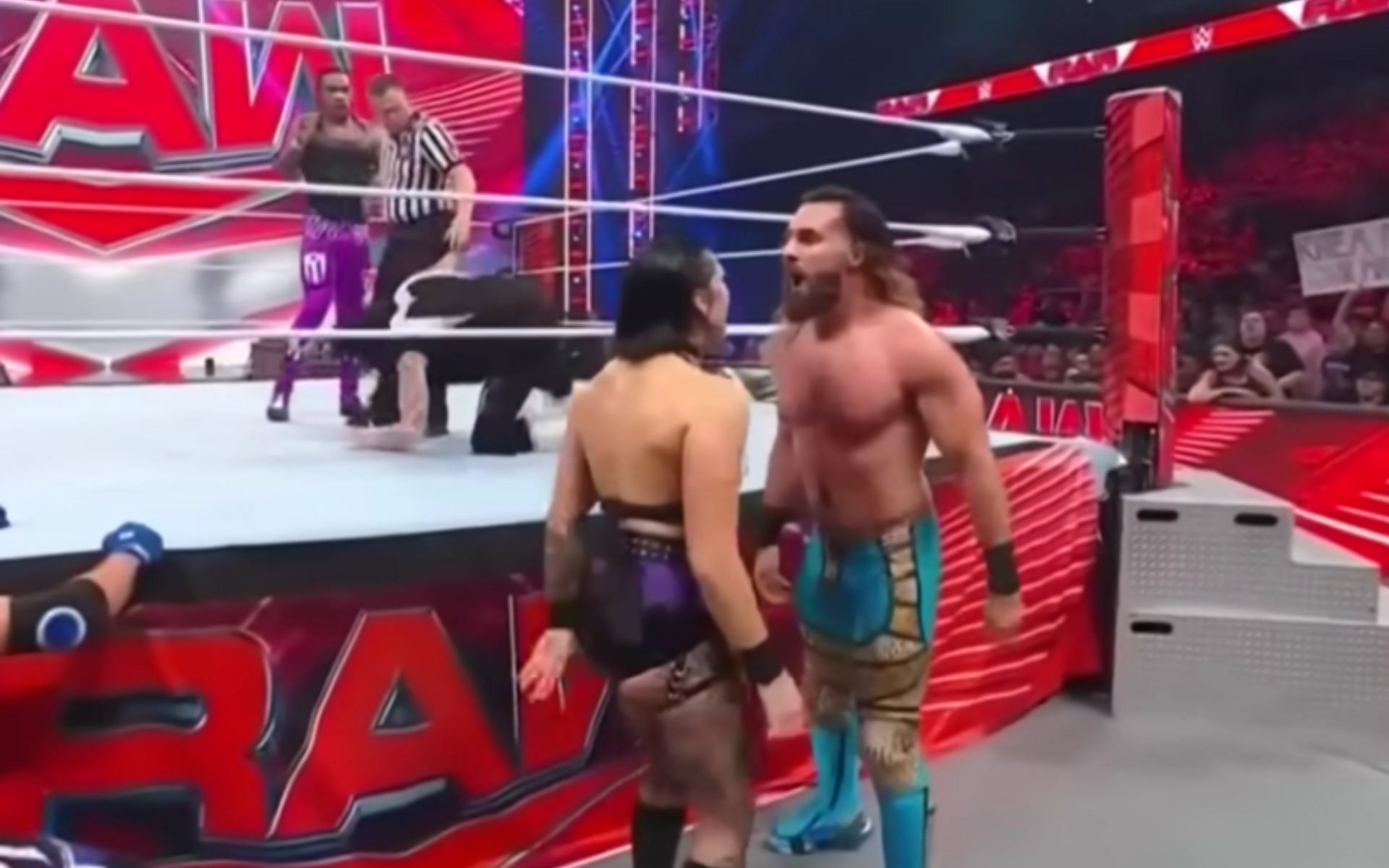 Rhea Ripley sending Seth Rollins a message on RAW