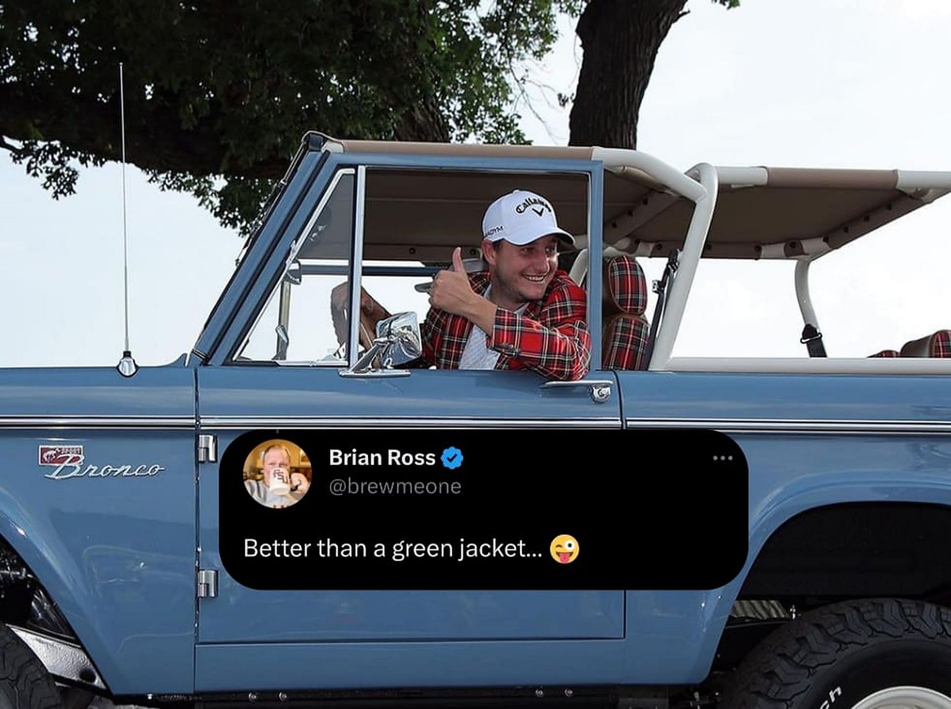 Better than a green jacket” – Fans react as Emiliano Grillo wins a fully  restored 1973 Ford Bronco at the Charles Schwab Challenge 2023