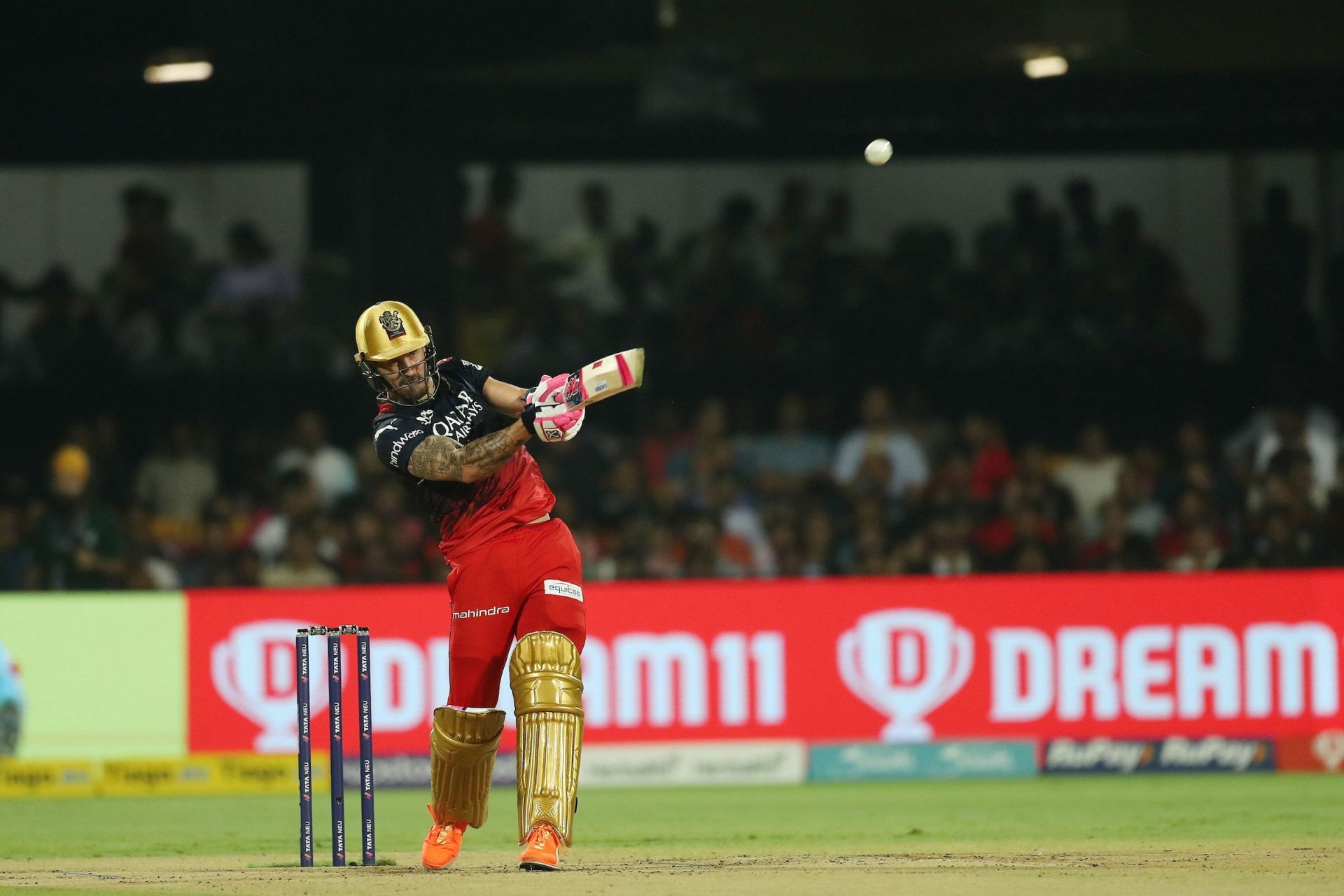 Faf Du Plessis in action RCB (PC: Twitter/IPL)