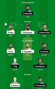 Colatta Chocolates vs CSG Group - Dream11 Fantasy Suggestion Team 1 (Head to Head League)