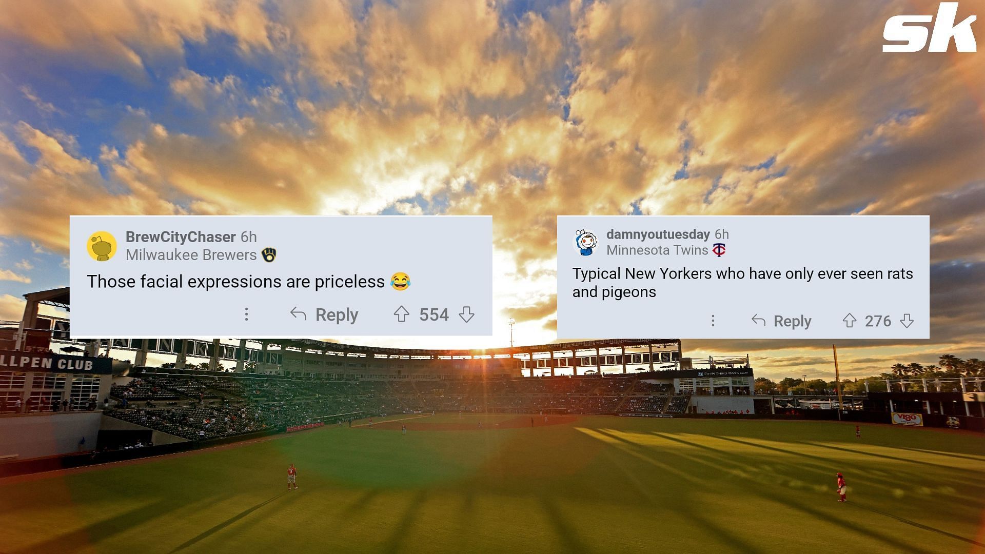 Squirrel makes an appearance during Yankees game