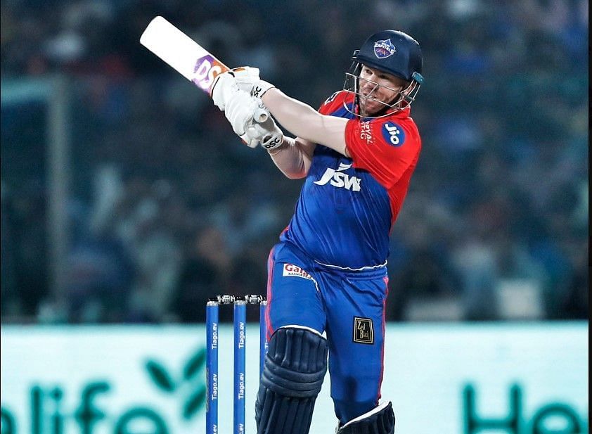 David Warner in action (Image Courtesy: Twitter/Delhi Capitals)