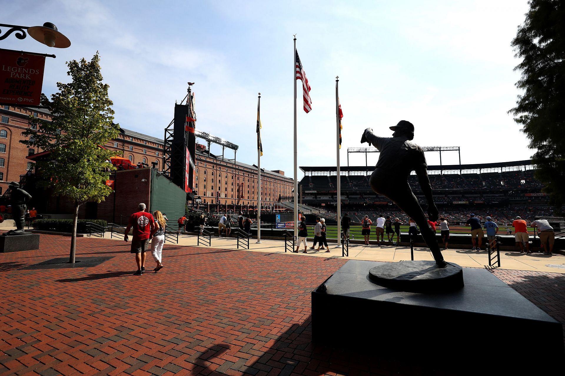 Seattle Mariners v Baltimore Orioles: statue of jim palmer