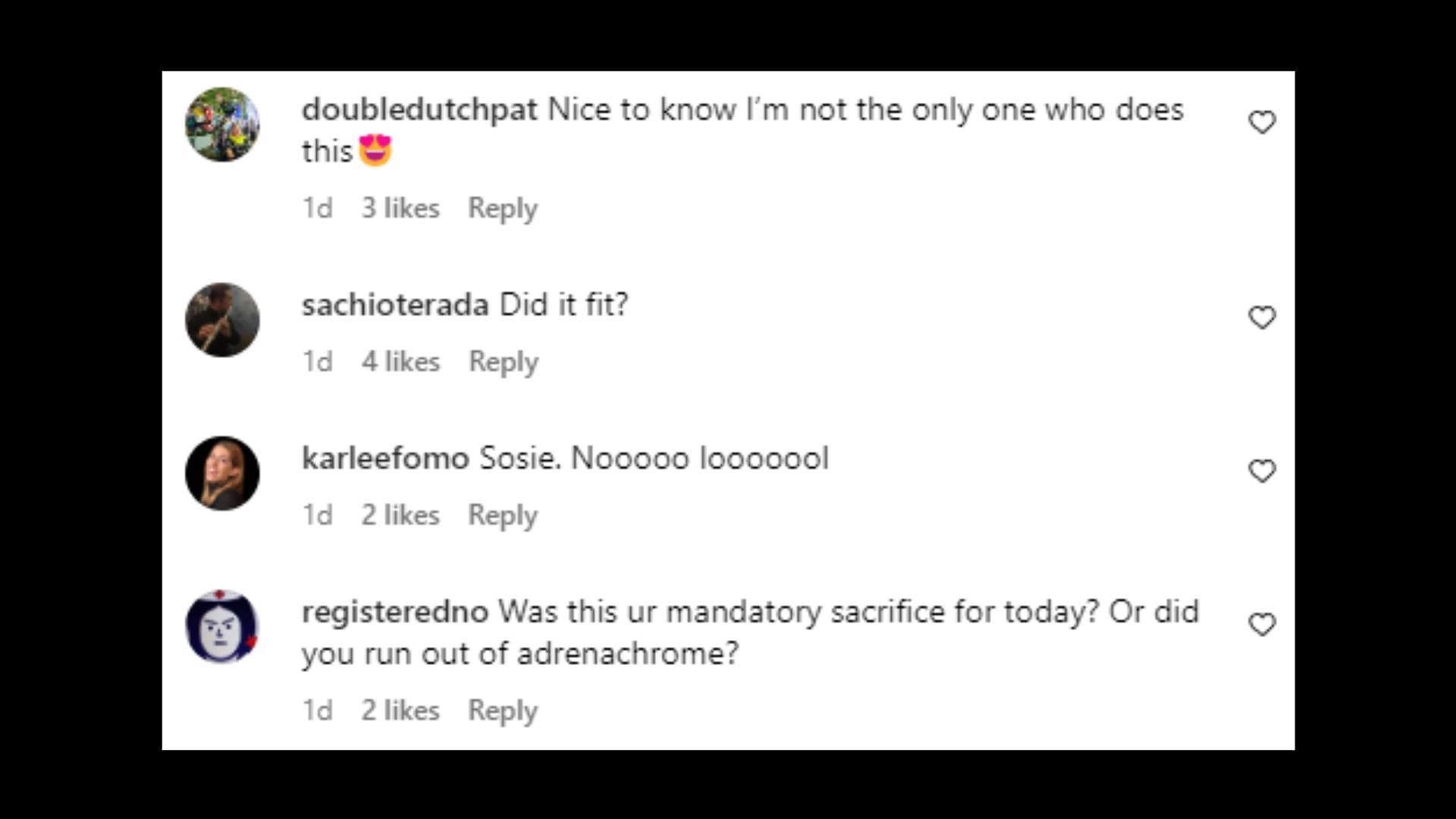 Netizens react to the post (Image via sosiebacon/Instagram)