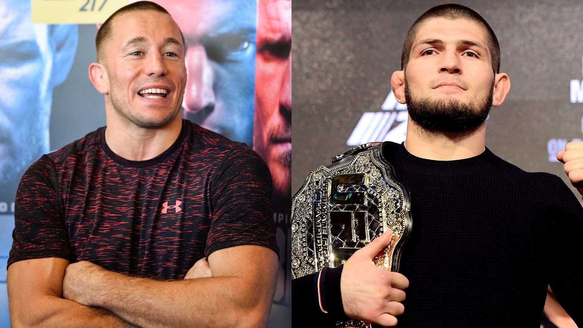 Georges St-Pierre (left), Khabib Nurmagomedov (right)