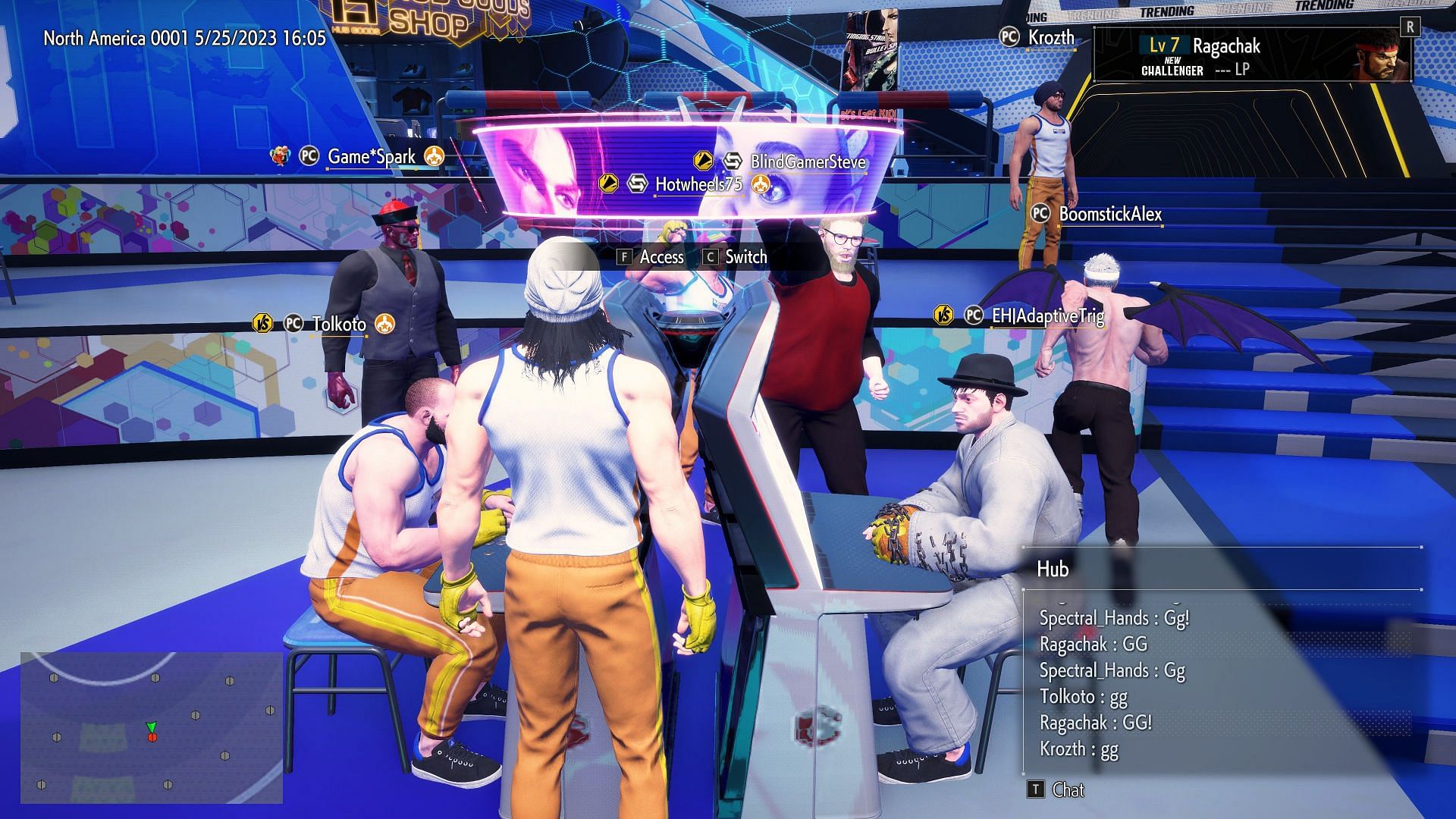 Street Fighter 6's Battle Hub is the fanciest arcade around (Image via Capcom)