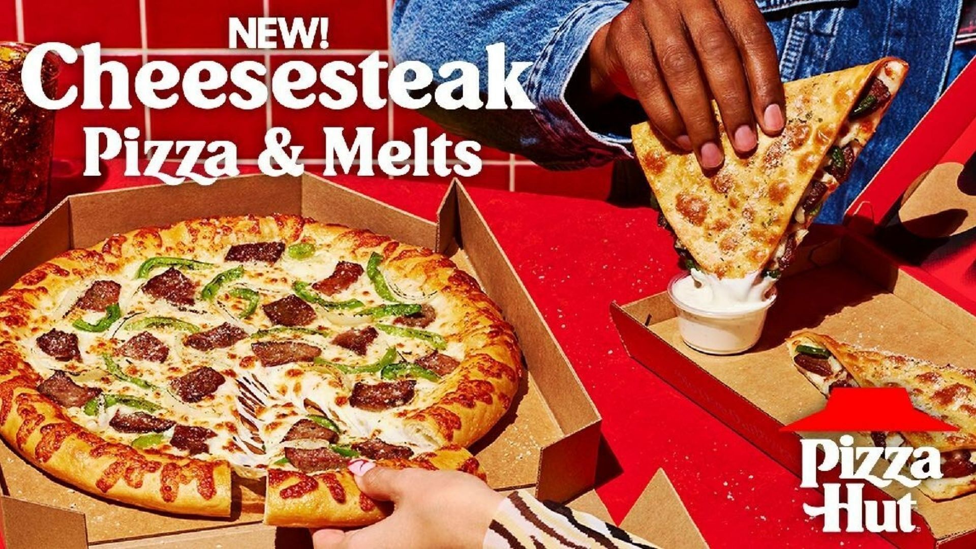 Pizza Hut introduces new Cheesesteak Pizza and Cheesesteak Melts to its menu (Image via Pizza Hut)