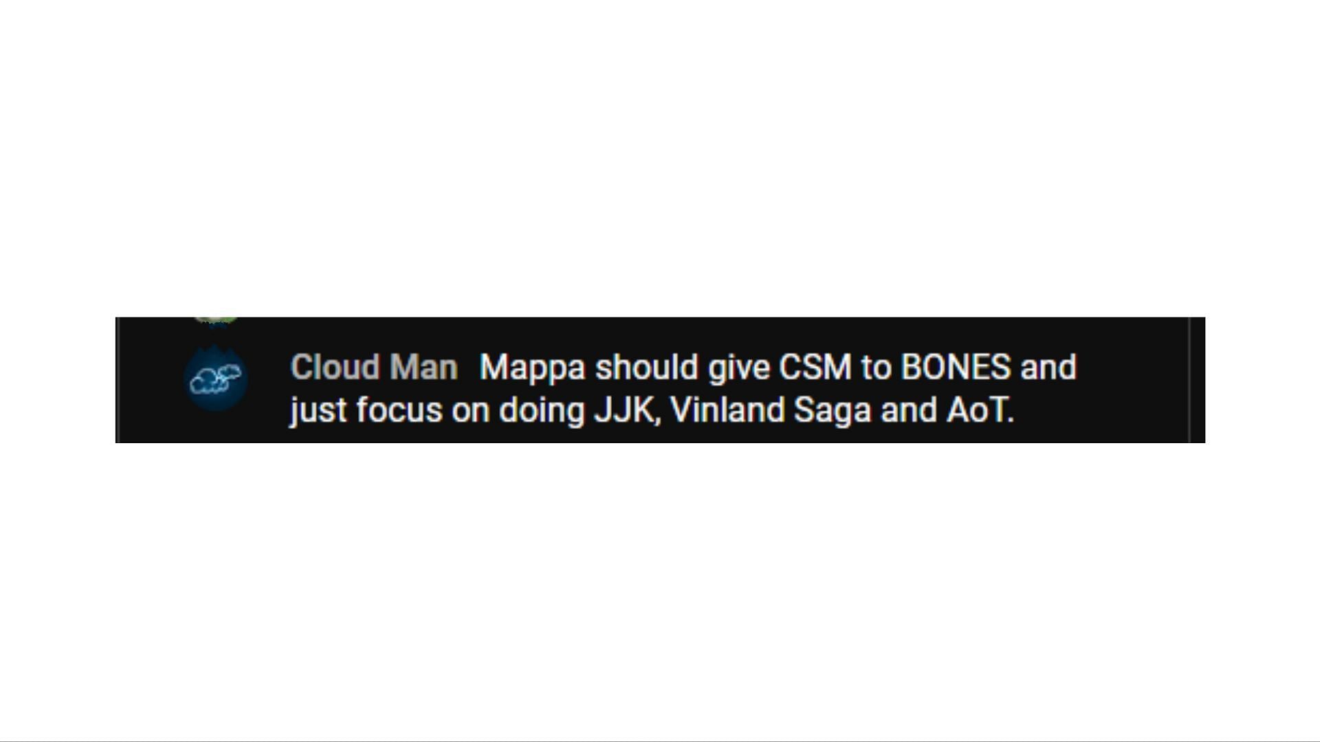 Comment from an enraged Youtube user Cloud Man (Image via Youtube)