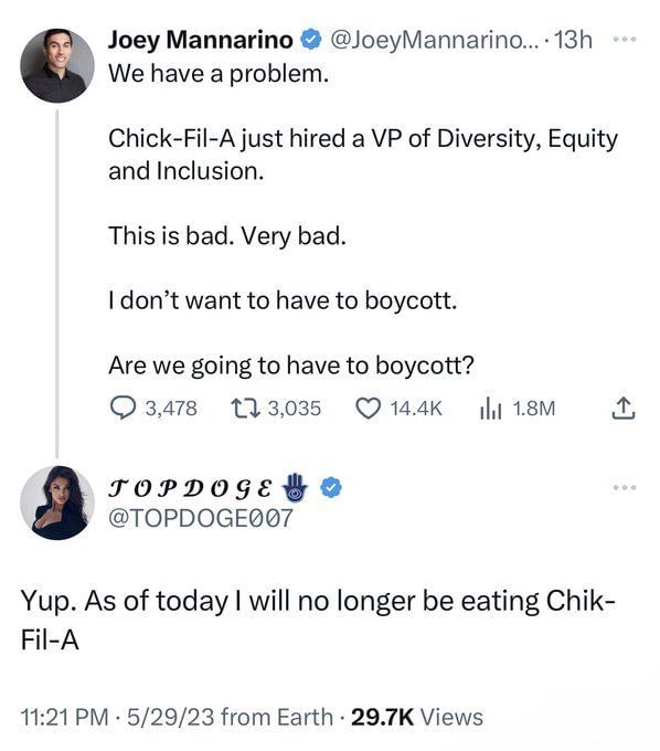 Chick Fil A "Going to be called to repent soon" Chick fil A woke controversy explored as CEO