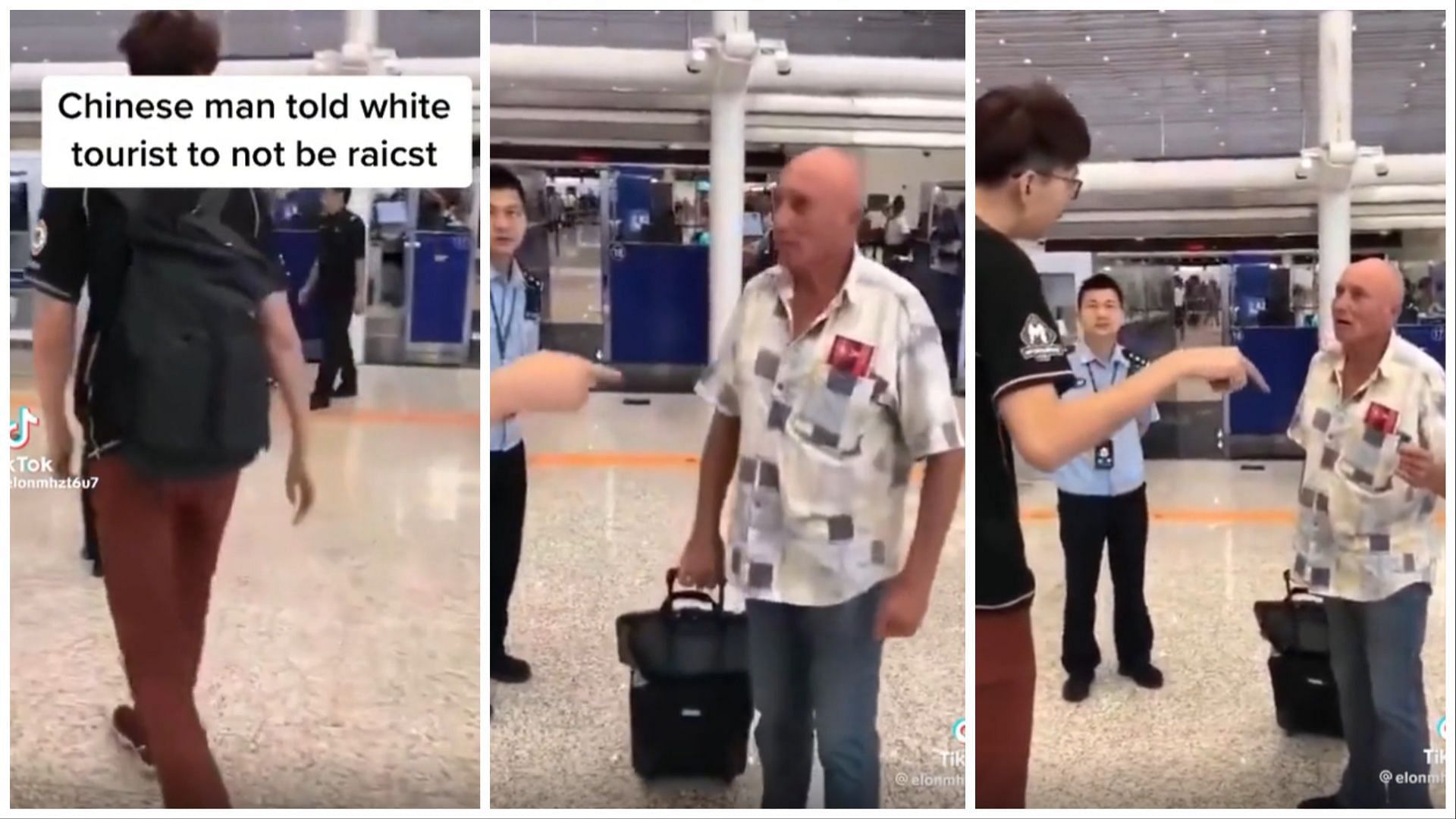Viral TikTok video shows a Chinese man confronting an American tourist who was allegedly racist (Image via Reddit)
