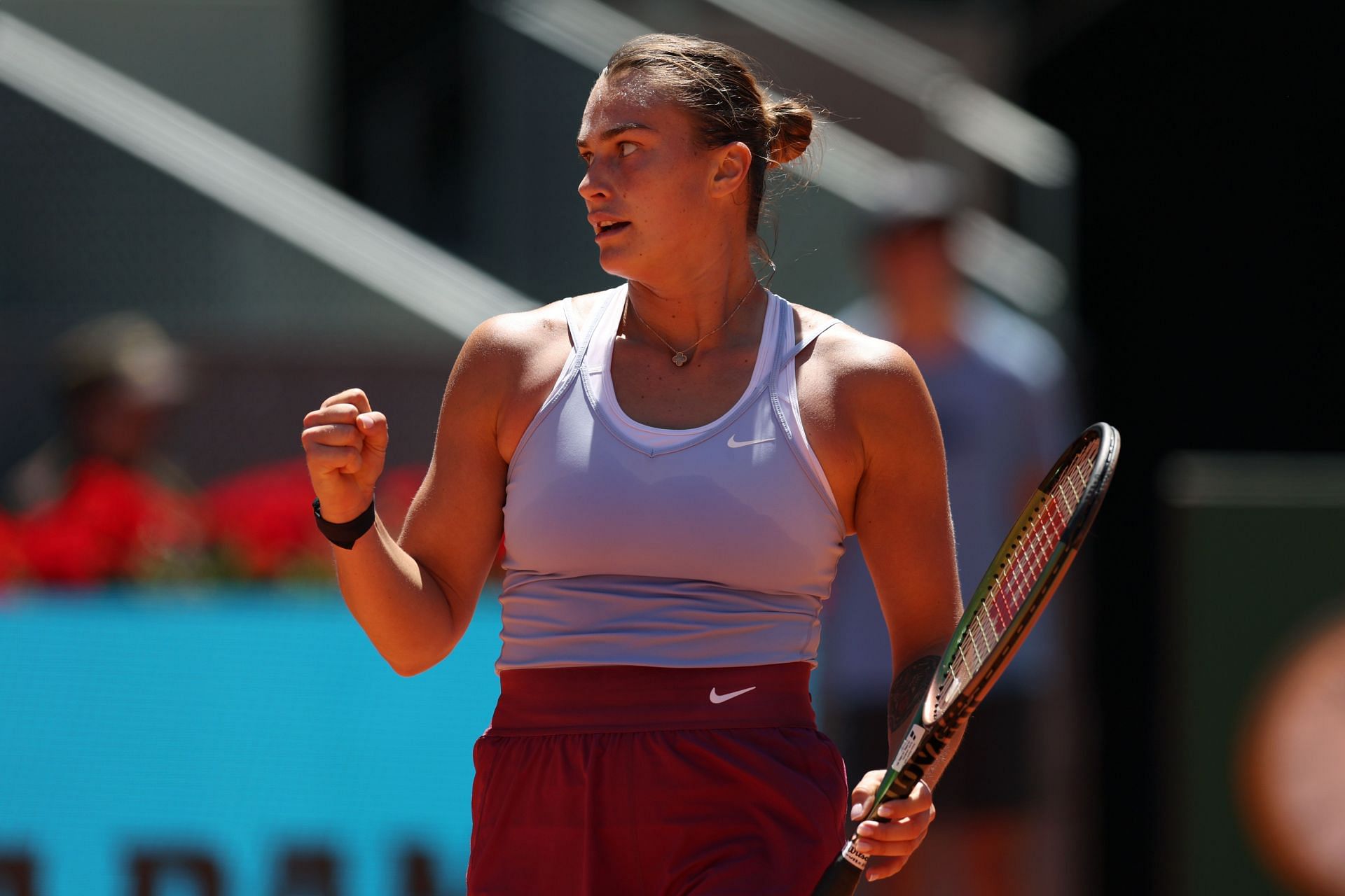 Aryna Sabalenka at the 2023 Madrid Open.
