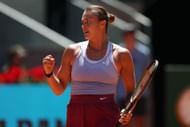 Aryna Sabalenka at the 2023 Madrid Open.