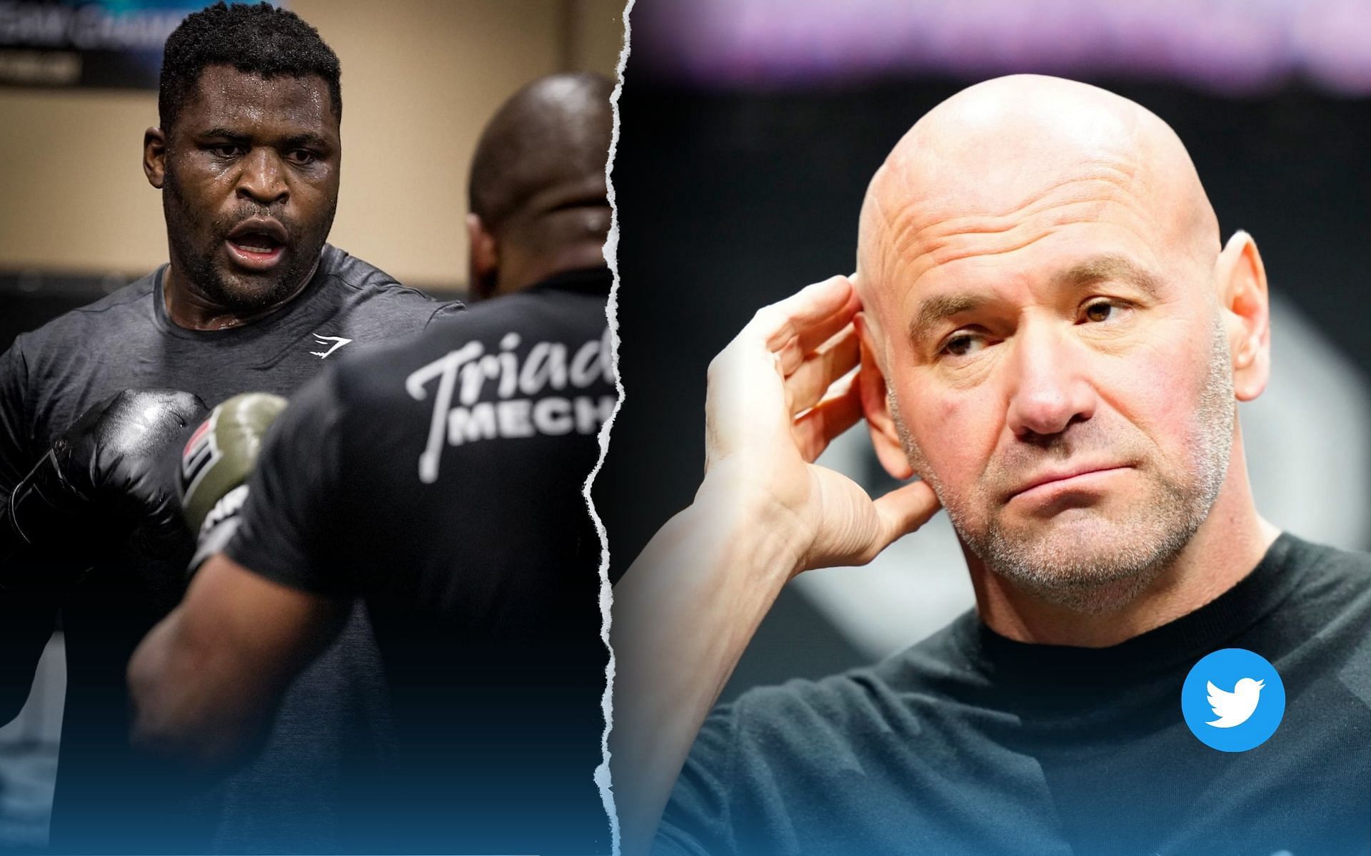 Francis Ngannou tells Dana White where to &quot;reach out to&quot; if he wants Jon Jones fight to happen. [Image credits; @francisngannou on Instagram; Getty Images]