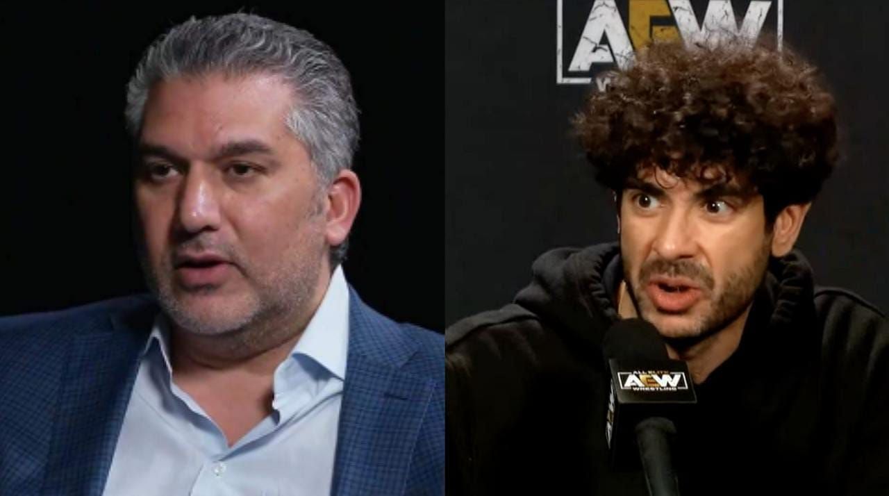 WWE CEO Nick Khan (left) and AEW Owner Tony Khan (right).