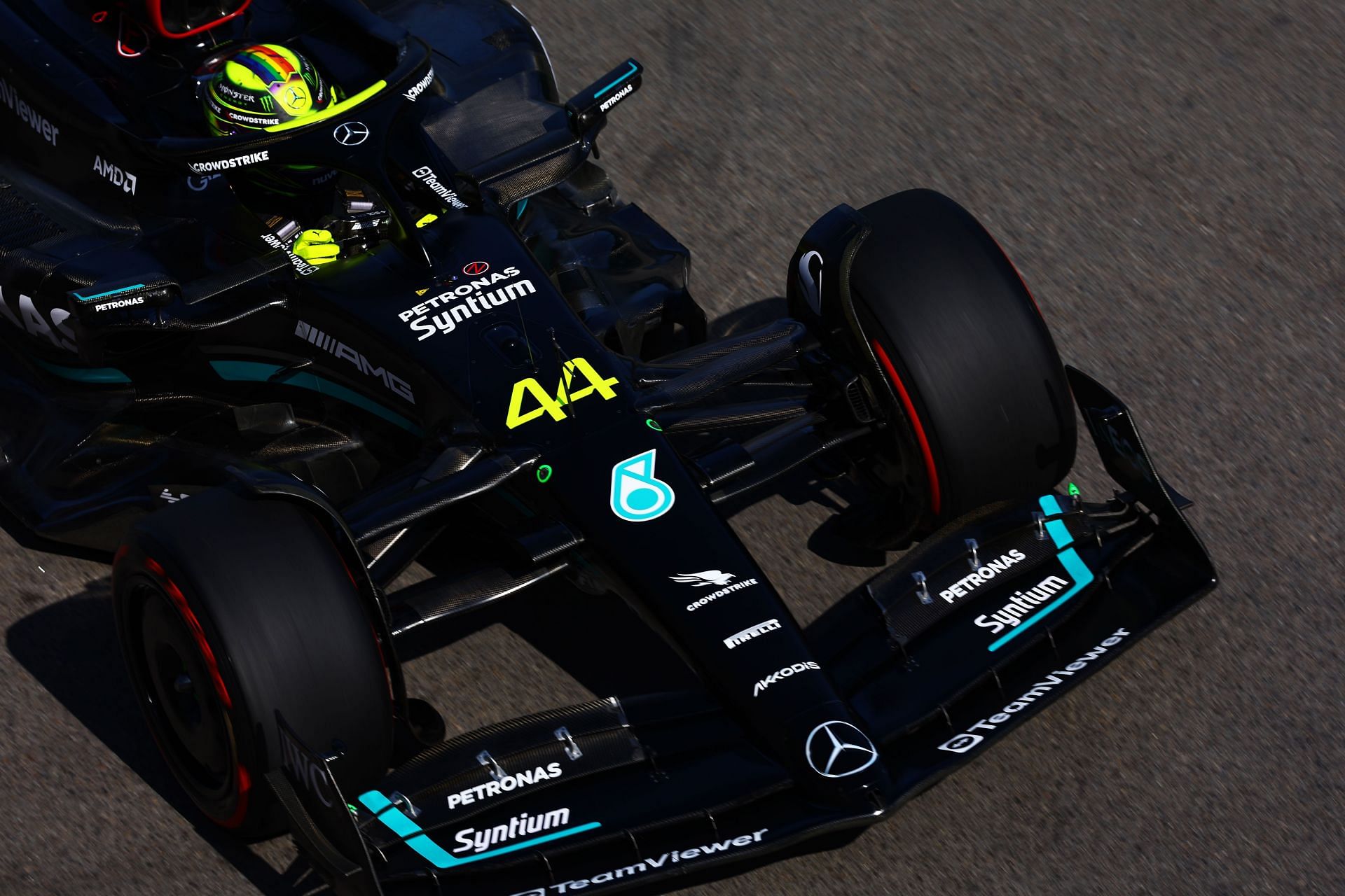 Lewis Hamilton in the Mercedes W14