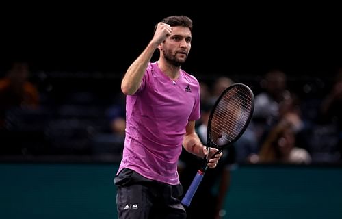 Gilles Simon at the 2022 Paris Masters.