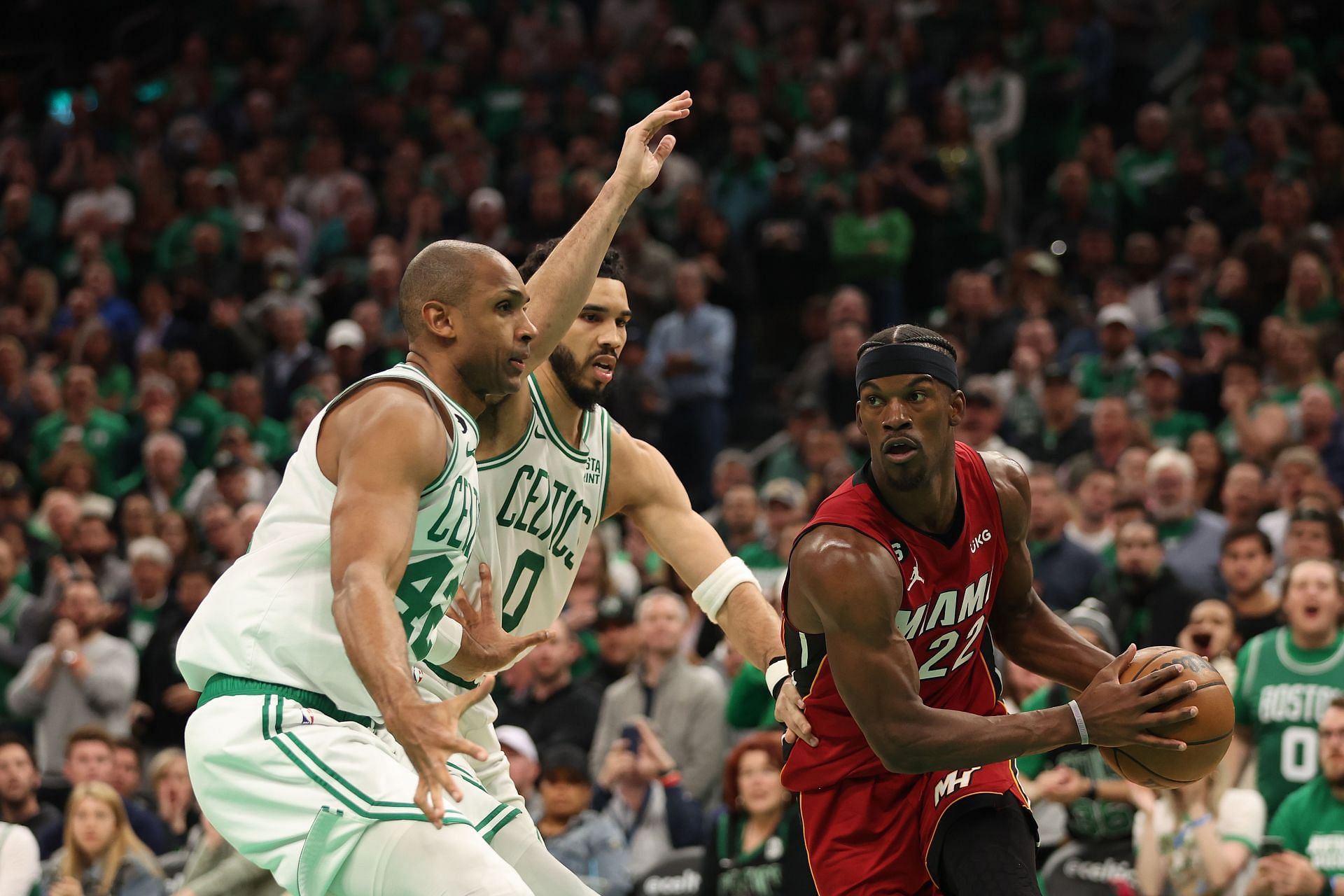 Jimmy Butler in Miami Heat v Boston Celtics - Game One