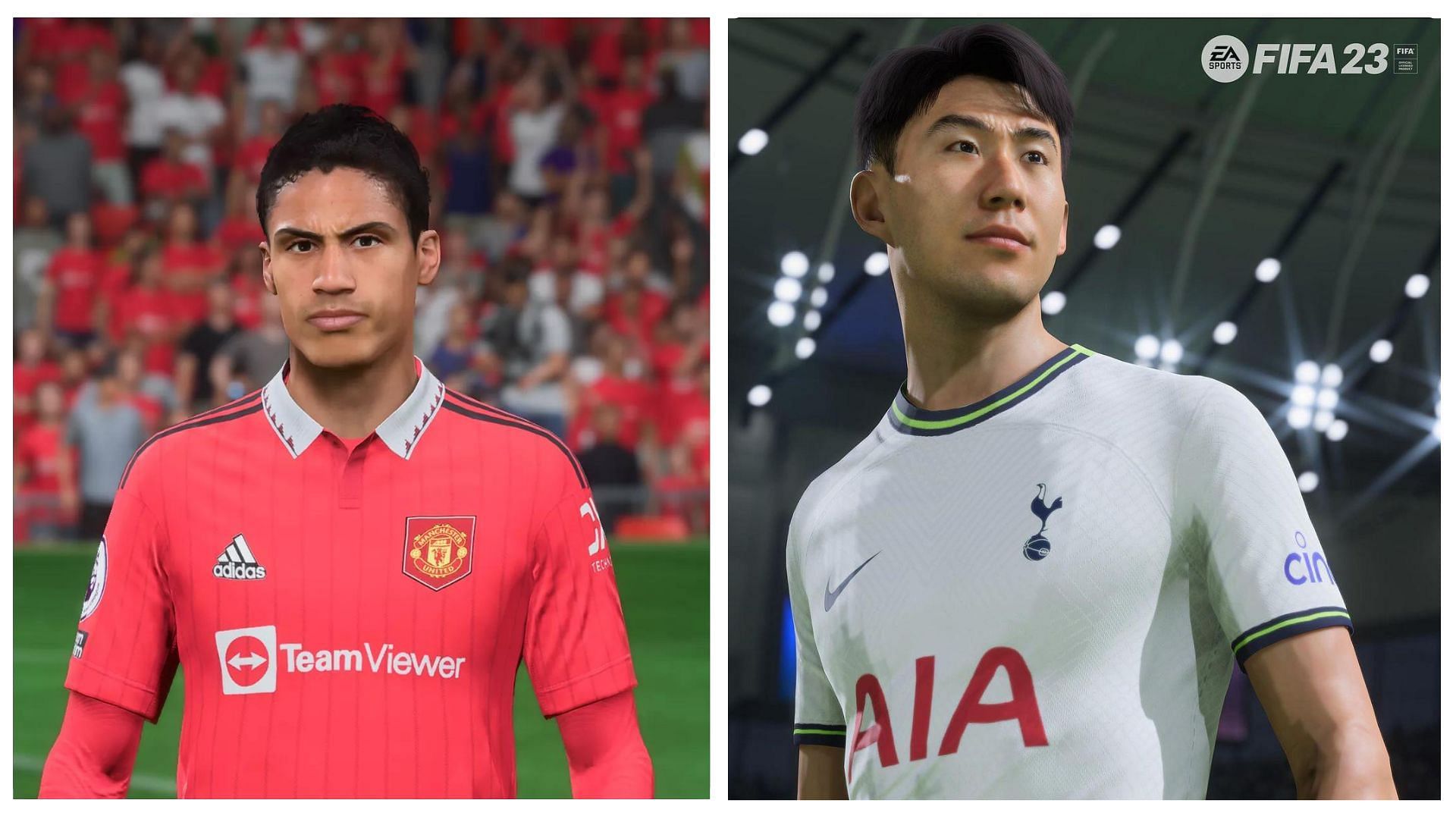 Varane and Son may feature in Premier League TOTS Moments items (Image via EA Sports)