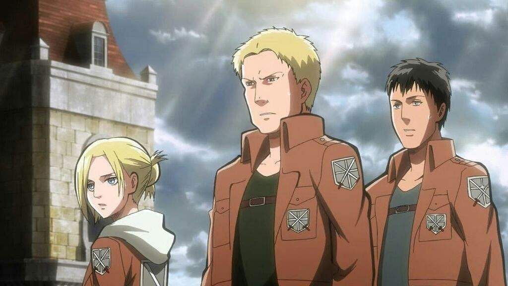 Reiner, Bertholdt and Annie as seen in Attack on Titan anime (Image via WIT Studio)
