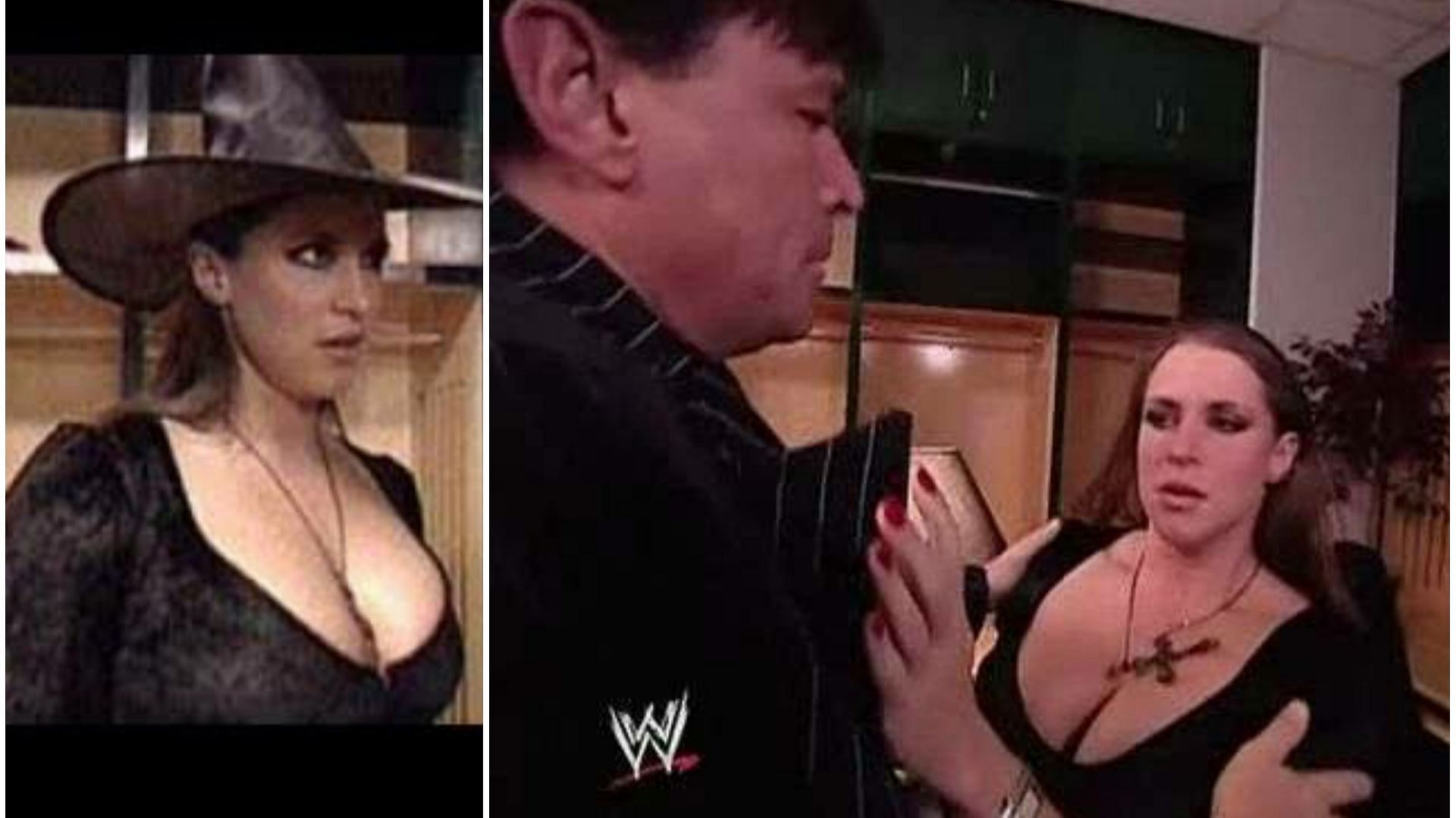 Why did Stephanie McMahon kiss Eric Bischoff?