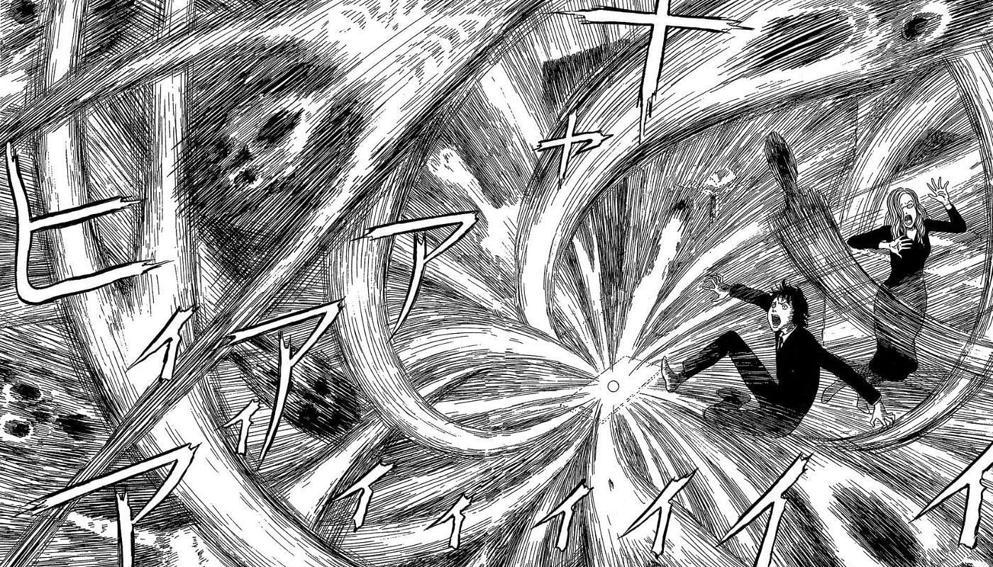 An illustration from Black Paradox manga by Junji Ito (Image via Shueisha)