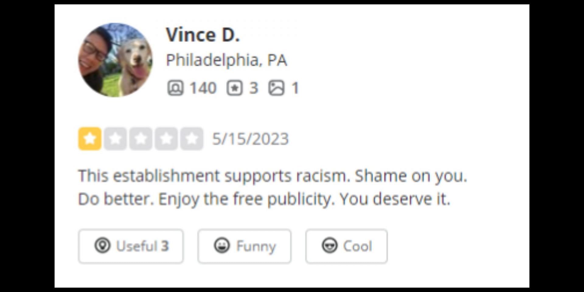 Negative reviews left by netizens. (Image via Yelp)