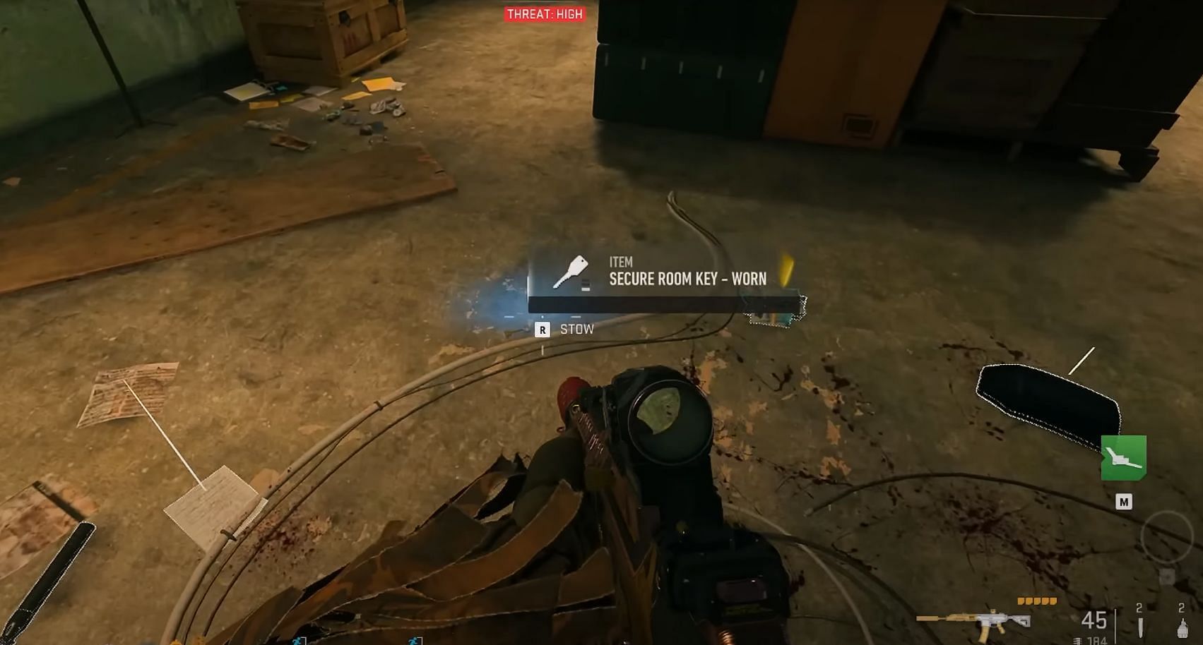 Secure Key dropped by the Sniper boss (Image via YouTube/ Phixate)