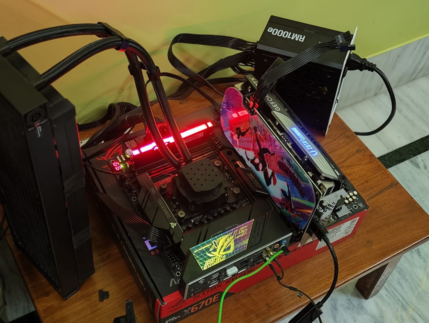 The test system used to benchmark the RTX 4070 (Image via Sportskeeda)