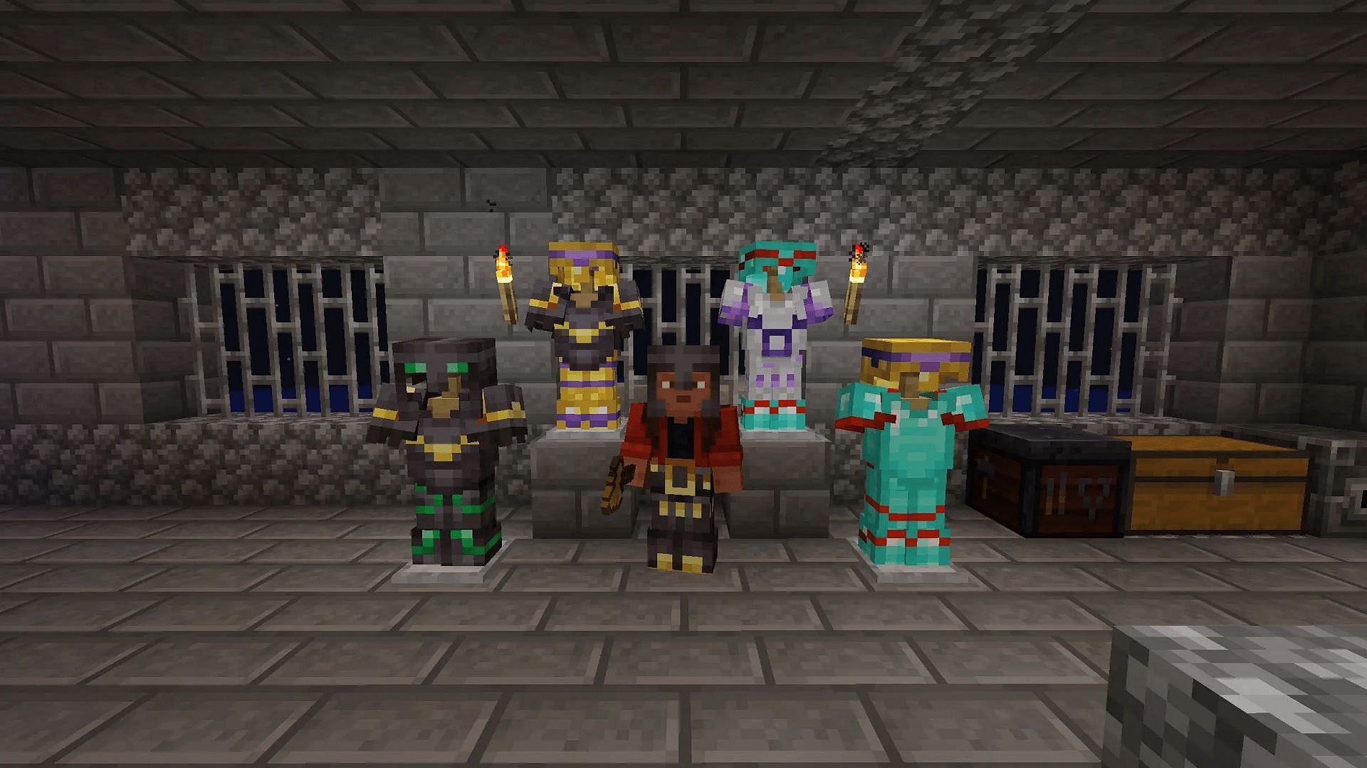 Armor trimming is an all-new way to customize gear in Minecraft 1.20 (Image via Mojang)