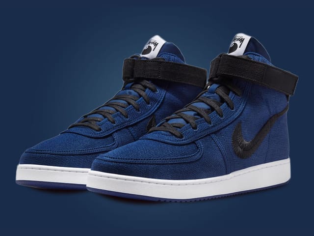 Stussy: Stussy x Nike Vandal High “Deep Royal Blue” shoes: Where 