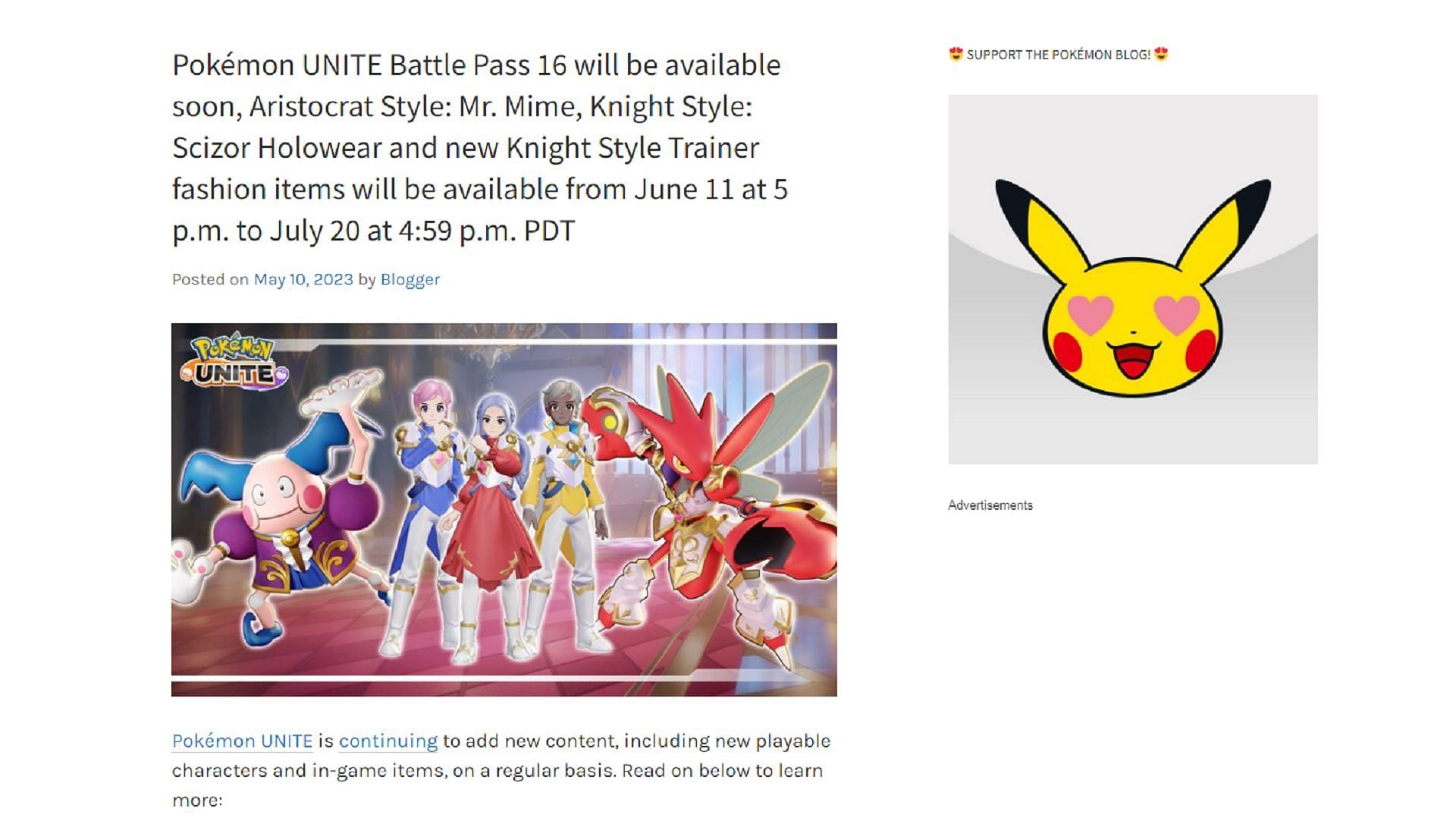 Pokemon Unite Officially Announces Next Set of Playable Pokemon