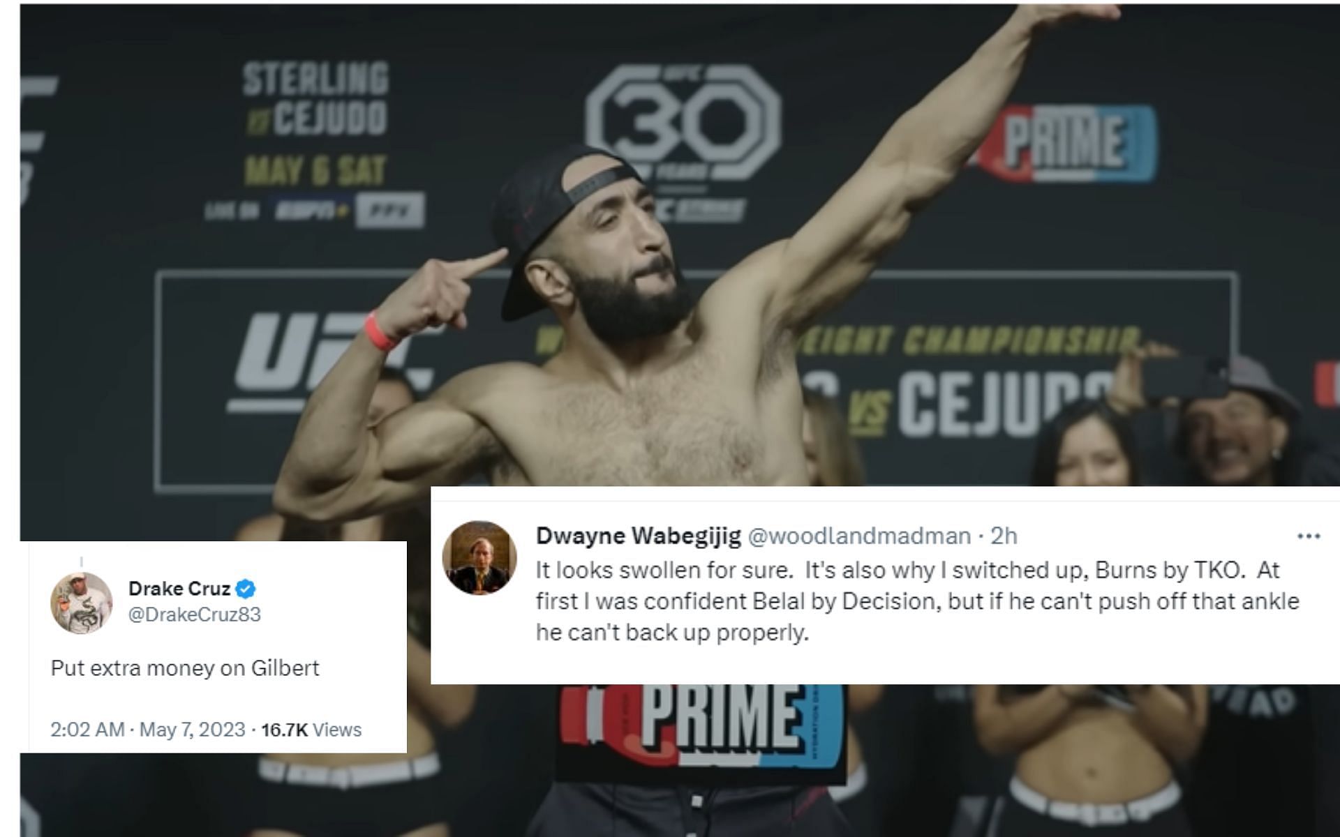 Belal Muhammad at the UFC 288 ceremonial weigh-ins [Image credits:  UFC