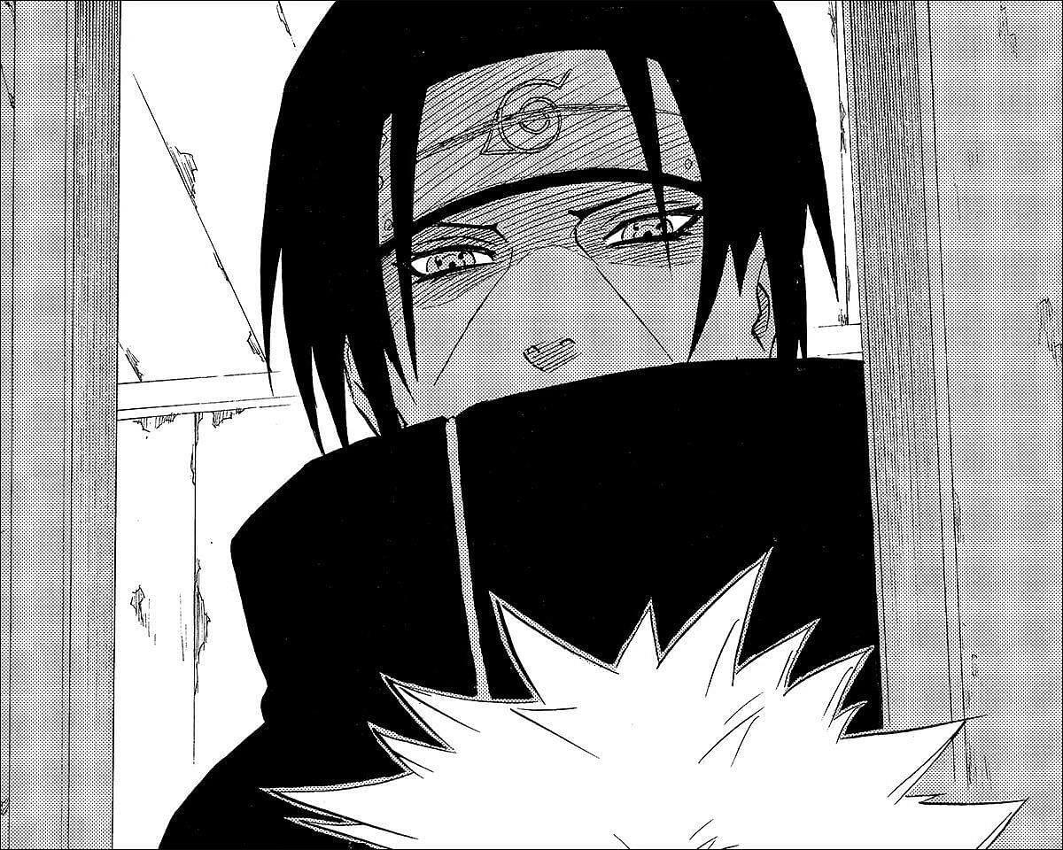 Itachi betrayed Konoha... sort of (Image via Shueisha).