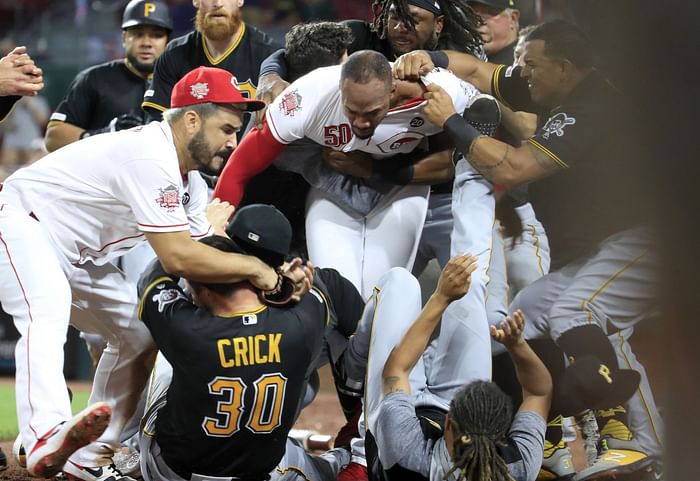 Reds, Pirates benches clear