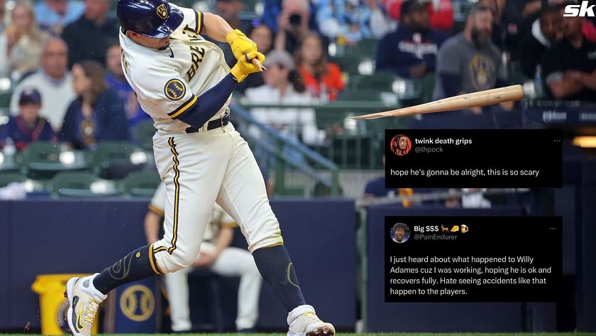 MLB fans shook as Rays shortstop Willy Adames is hit by foul ball and sent  to hospital
