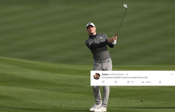 "Completed football, moved on to golf" - Fans react to Gareth Bale's celebration after hitting first-ever hole-in-one
