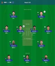 Best IPL 2023 Fantasy Team for IPL Match 56 - KKR vs RR