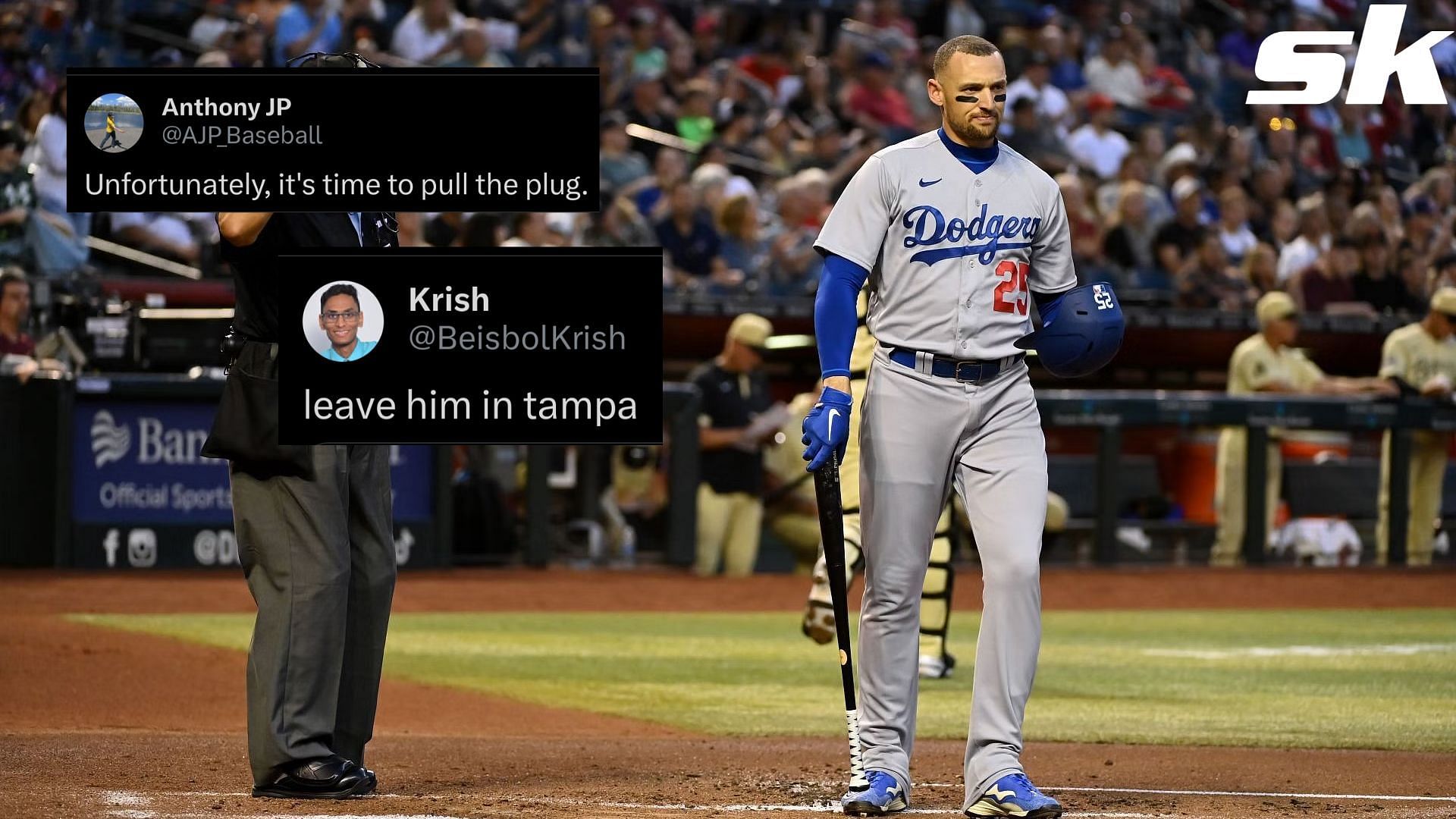 Los Angeles Dodgers fans frustrated as Trayce Thompson continues to  struggle offensively: Unfortunately, it's time to pull the plug
