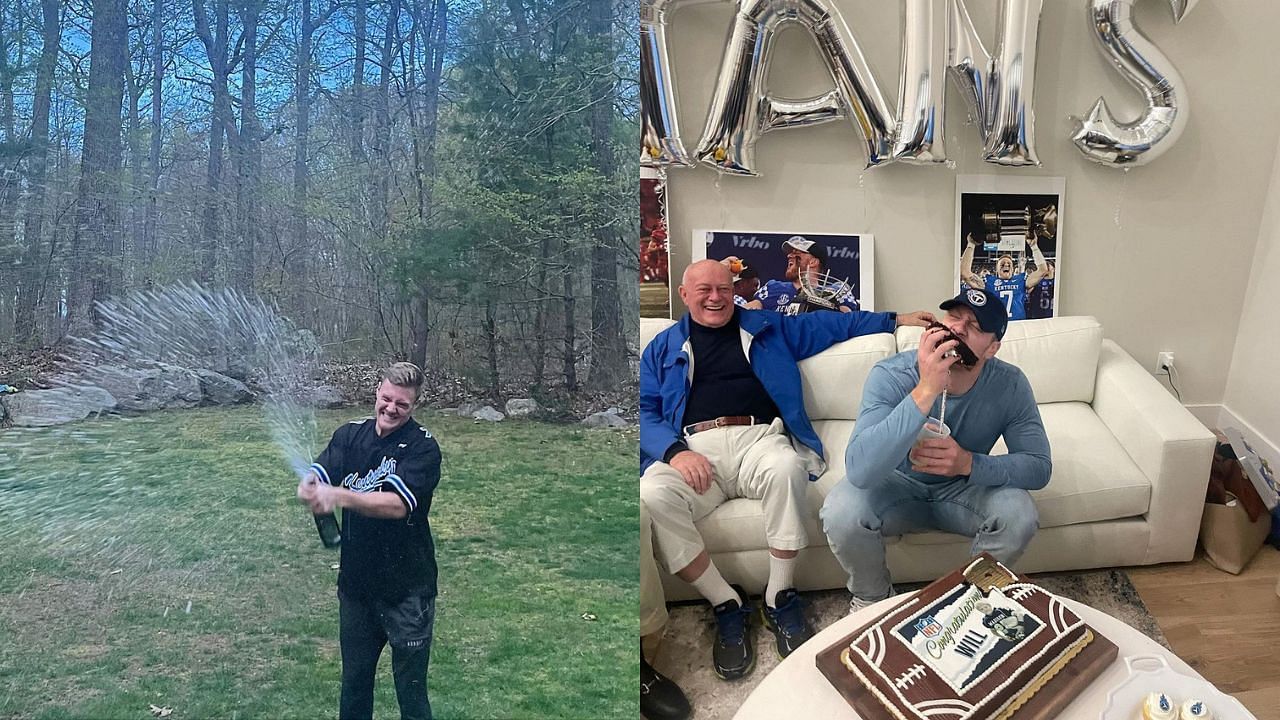 Will Levis' girlfriend celebrates after he's picked in 2023 NFL Draft