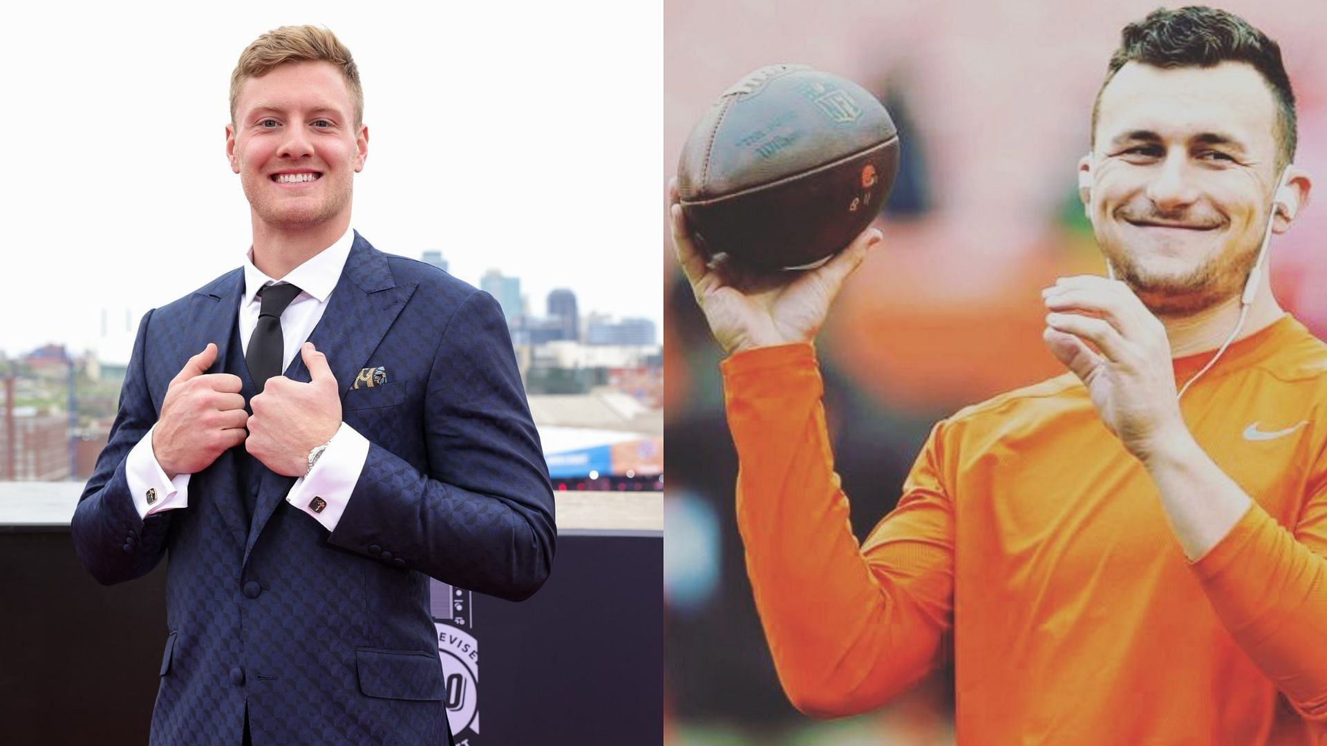 Why Titans QB Will Levis (l) could be better than Johnny Manziel (r)