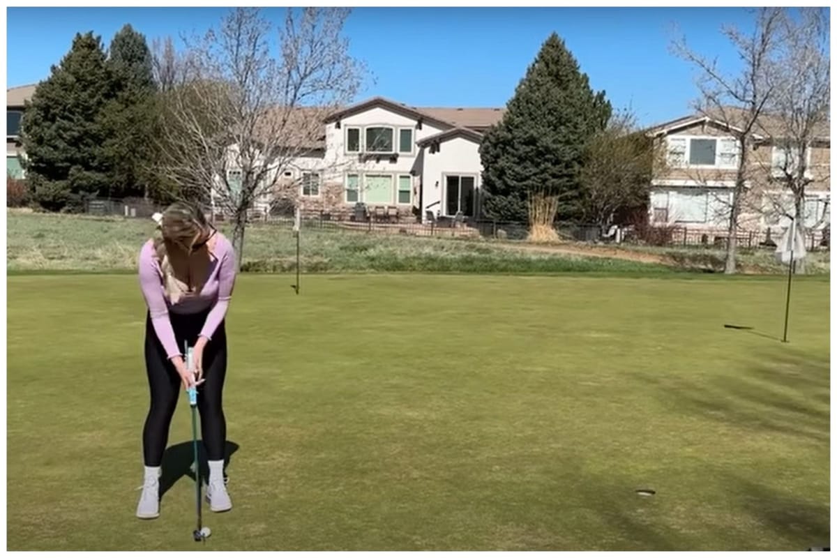 "Massive drives and massive t**s" - Paige Spiranac releases new video on 'how to swing with a