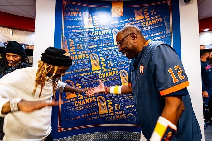 Lil Wayne Gifted Icy World Series Chain During Houston Astros