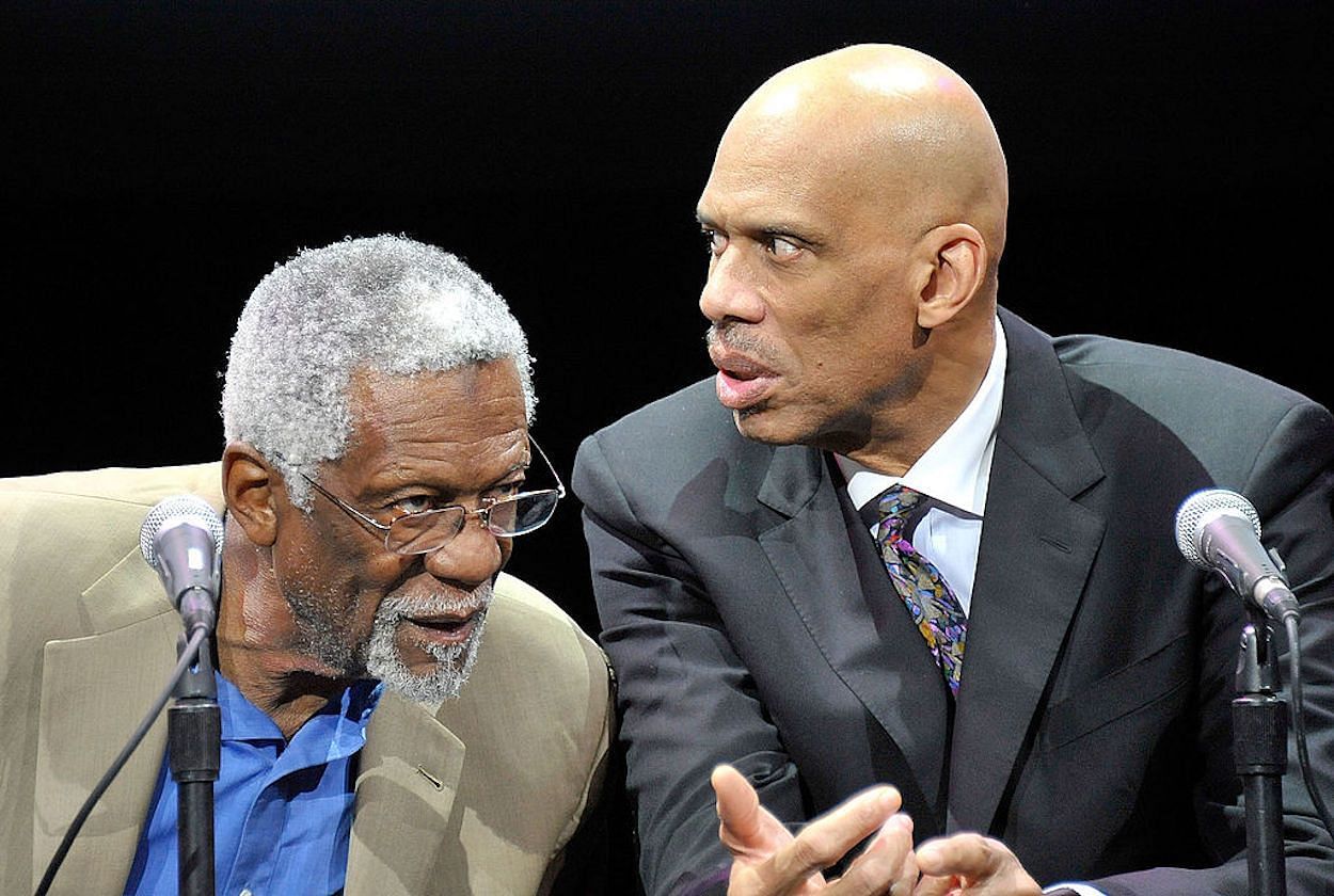 NBA legends Bill Russell and Kareem Abdul-Jabbar