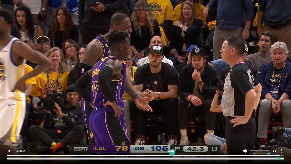 Watch- 49ers star George Kittle boos LeBron James as Warriors are blowing  the Lakers out of the building