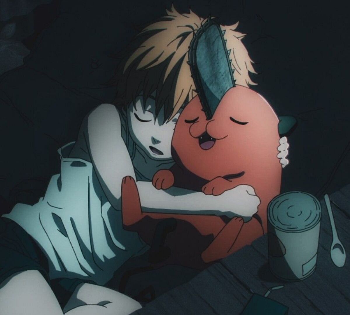 Pochita and Denji as seen in the anime (Image via MAPPA studios)