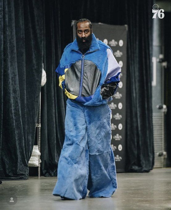 Tim and Friends on X: James Harden's game 1 outfit. Drop your series  predictions below 👇  / X