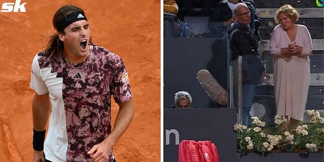 Stefanos Tsitsipas seemingly asks mother to leave stadium for speaking in Russian during Rome SF