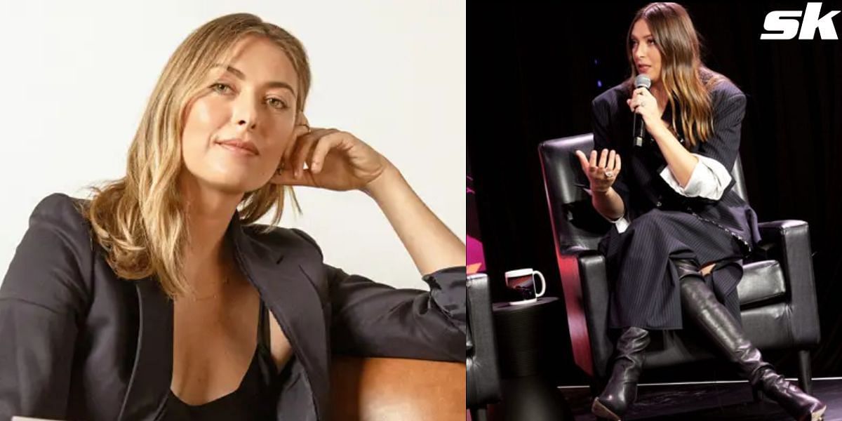 1200px x 600px - Maria Sharapova attends the Formula 1 Accelerate Summit in a beautiful  black outfit