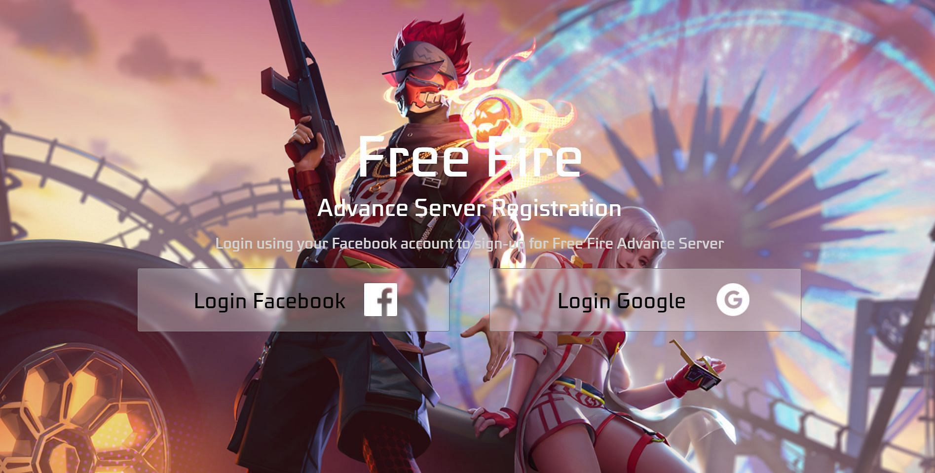 Developers have provided only two options to sign in (Image via Garena)